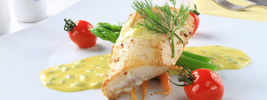 Pan Fried Swordfish Belly With Passion Fruit Buttter Sauce